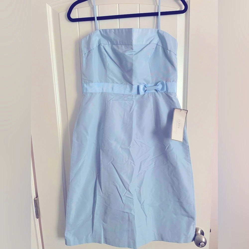 J. Crew Emma Special Occasion Silk Mini Dress Nwt Cornflower Blue
